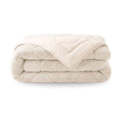 Zelesta Special Teddy Faux Fur Bettdecke - Marshmallow weiß