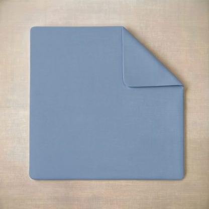 Zelesta Pure Uni No Stitch Baumwolle Bettdecke - Zartes Chambrayblau