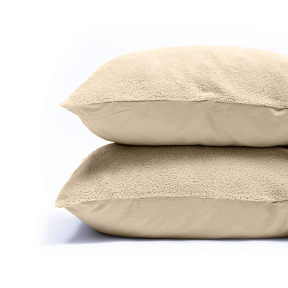 Teddy-Kissenbezüge-60x70cm-aus-weichem-Teddystoff-in-taupe