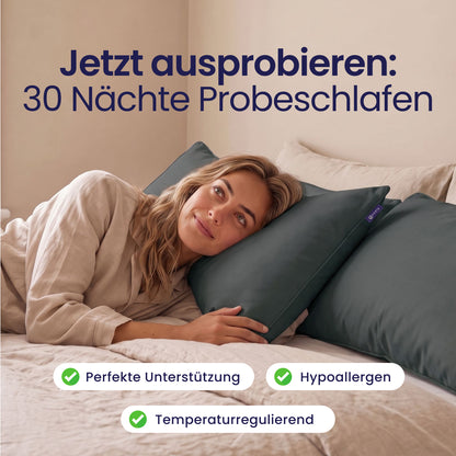 Zelesta Comfort Waschbares & Anpassbares Kopfkissen - Anthrazit
