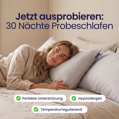 Zelesta Comfort Waschbares & Anpassbares Kopfkissen - Grau