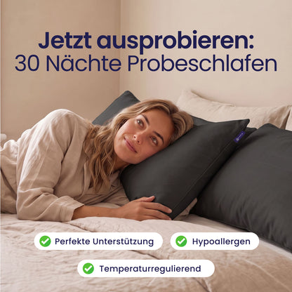 Zelesta Comfort Waschbares & Anpassbares Kopfkissen - Schwarz