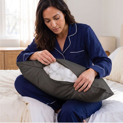 Zelesta Comfort Waschbares & Anpassbares Kopfkissen - Schwarz