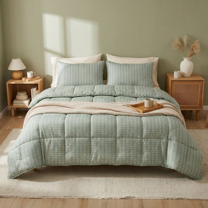 Zelesta Comfort Design Sommerbettdecke - Olive Stitches