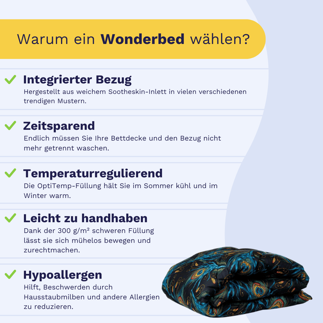 Zelesta Wonderbed - Peacock Feathers