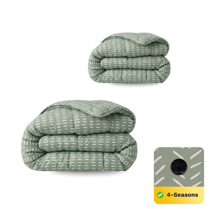 Zelesta Wonderbed 4 Seasons Double - Olive Stitches