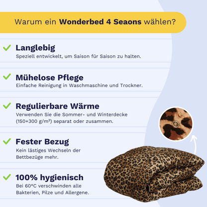 Zelesta Wonderbed 4 Seasons double - Jaguar Skin