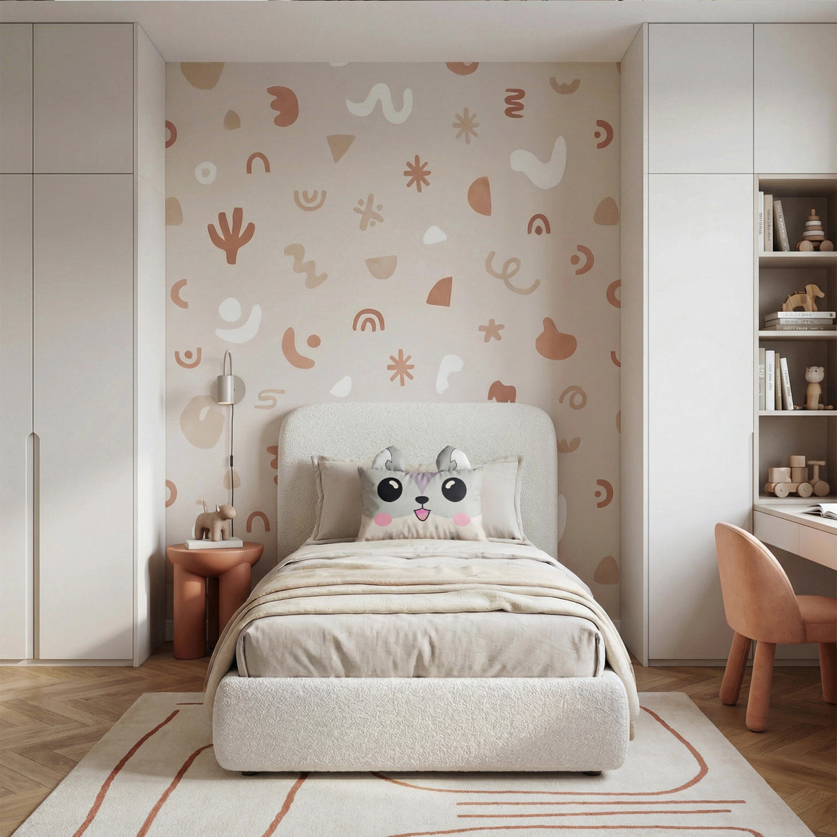 Kinderkissen Wimmy Waschbär - Grau