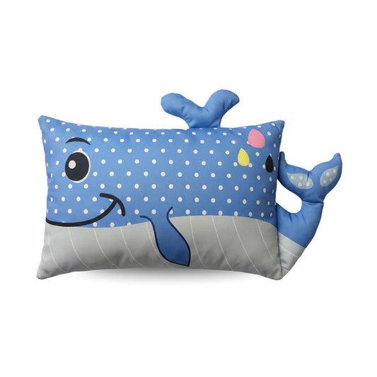 Kinderkissen Wally Wal - Blau/Grau