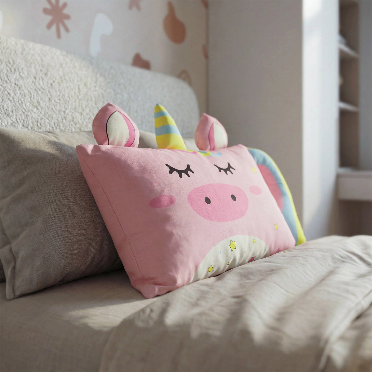Kinderkissen Luna Einhorn - Rosa
