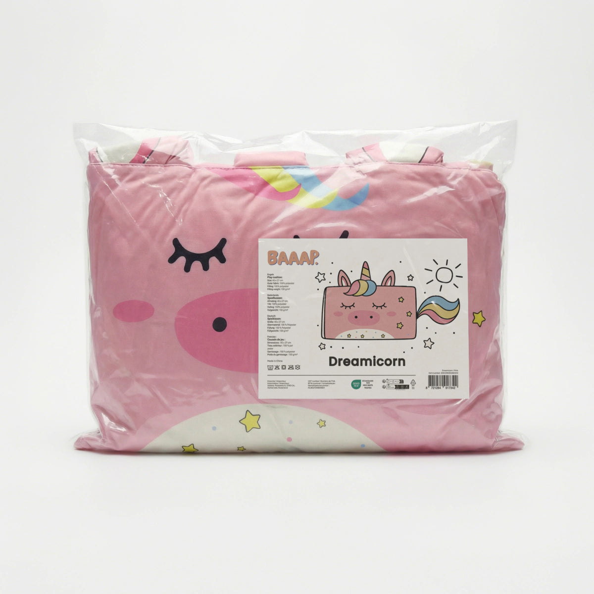Kinderkissen Luna Einhorn - Rosa
