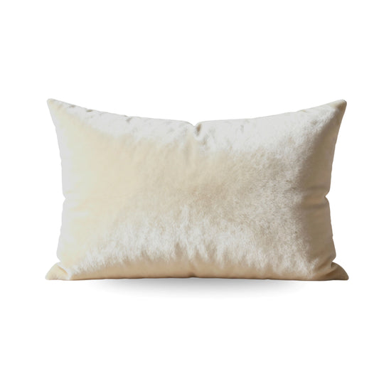 Rechteckige Zelesta Flanel Uni Kissenbezüge Set von 2 in Beige, Mikrofasersamt, Größe 80x80cm, dargestellt vor einem schlichten weißen Hintergrund.