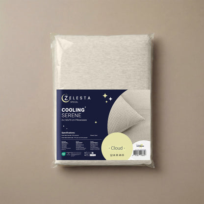 Zelesta Special Cooling Serene Kissenbezug Set von 2 - Cremeweiß