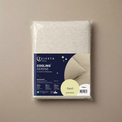 Zelesta Special Cooling Serene Kissenbezug Set von 2 - Sand