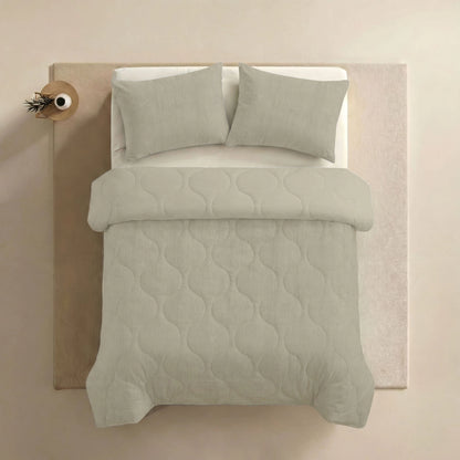 Zelesta Special Seersucker Sommerbettdecke - Mandelmilch Beige
