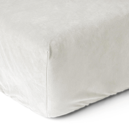 Samt-Spannbettlaken Creme