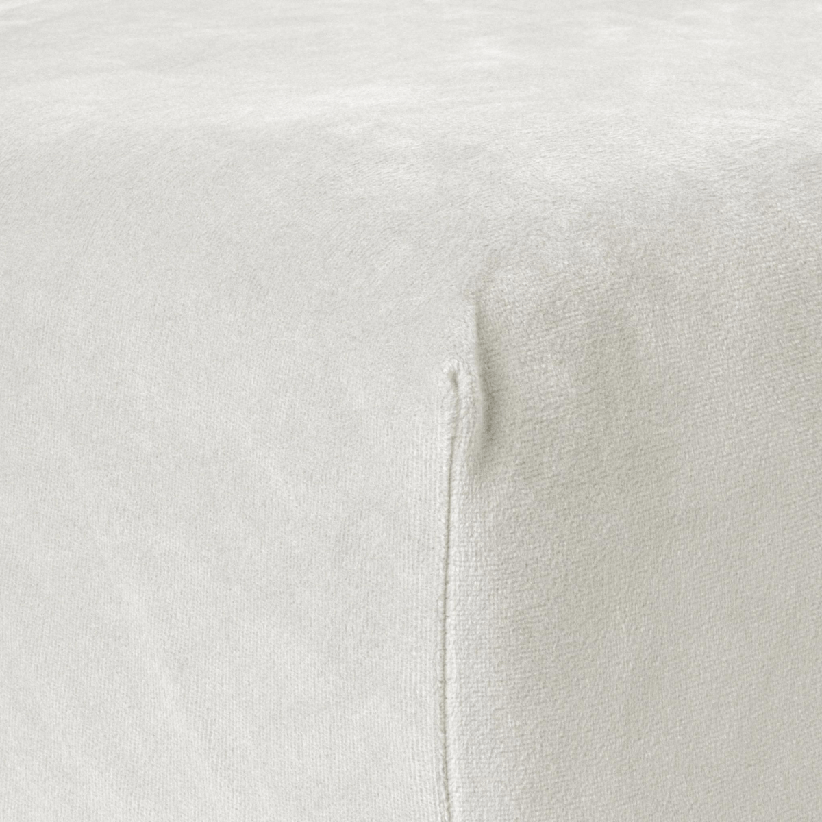 Samt-Spannbettlaken Creme