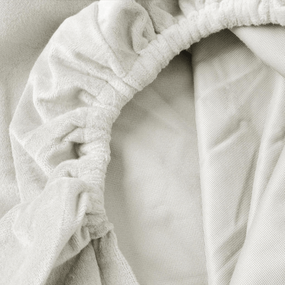 Samt-Spannbettlaken Creme
