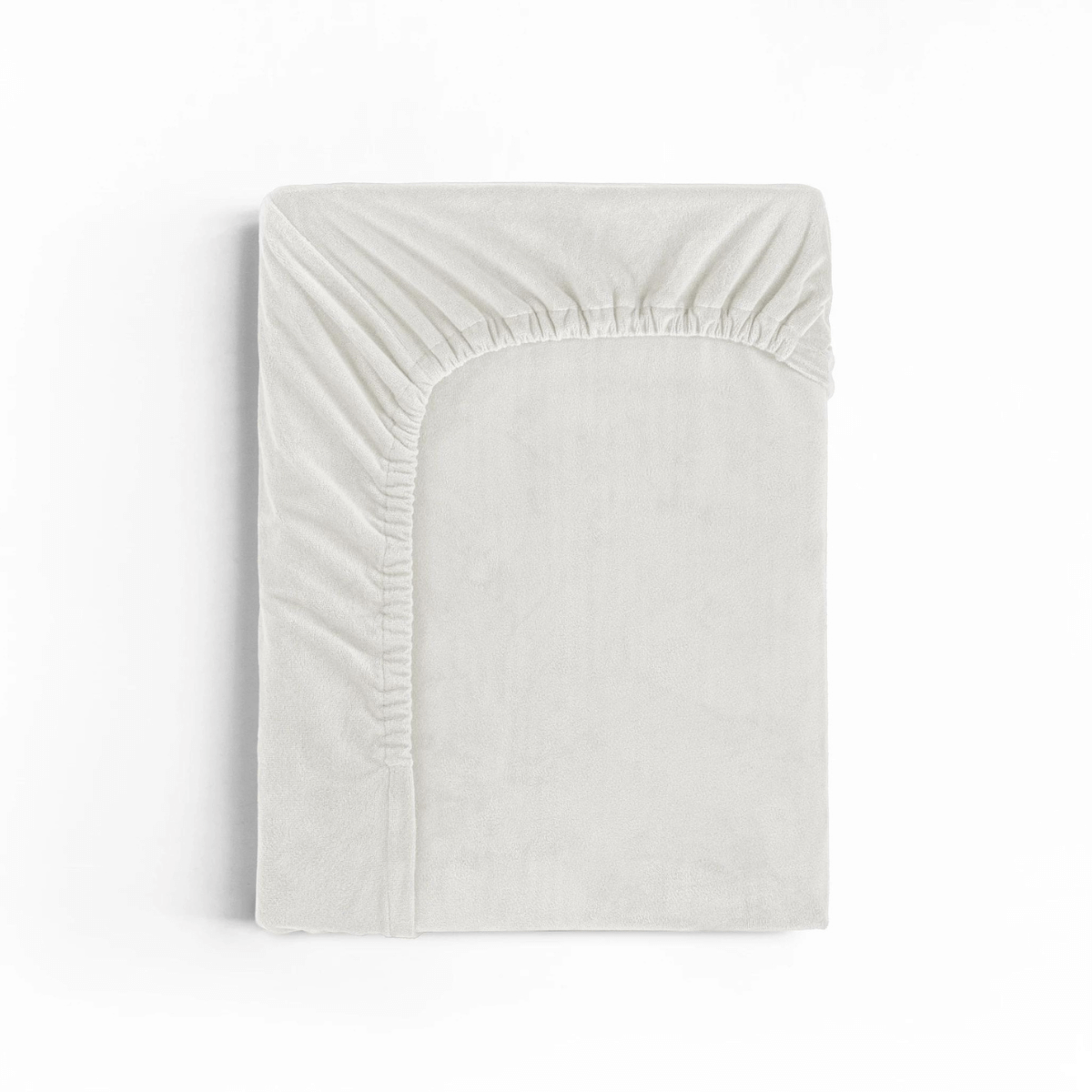 Samt-Spannbettlaken Creme