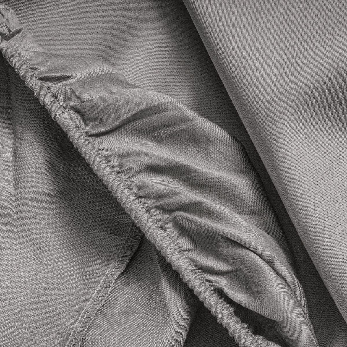 Primaviera Satin Deluxe Spannbetttuch Grau