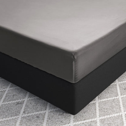Primaviera Satin Deluxe Spannbetttuch Grau