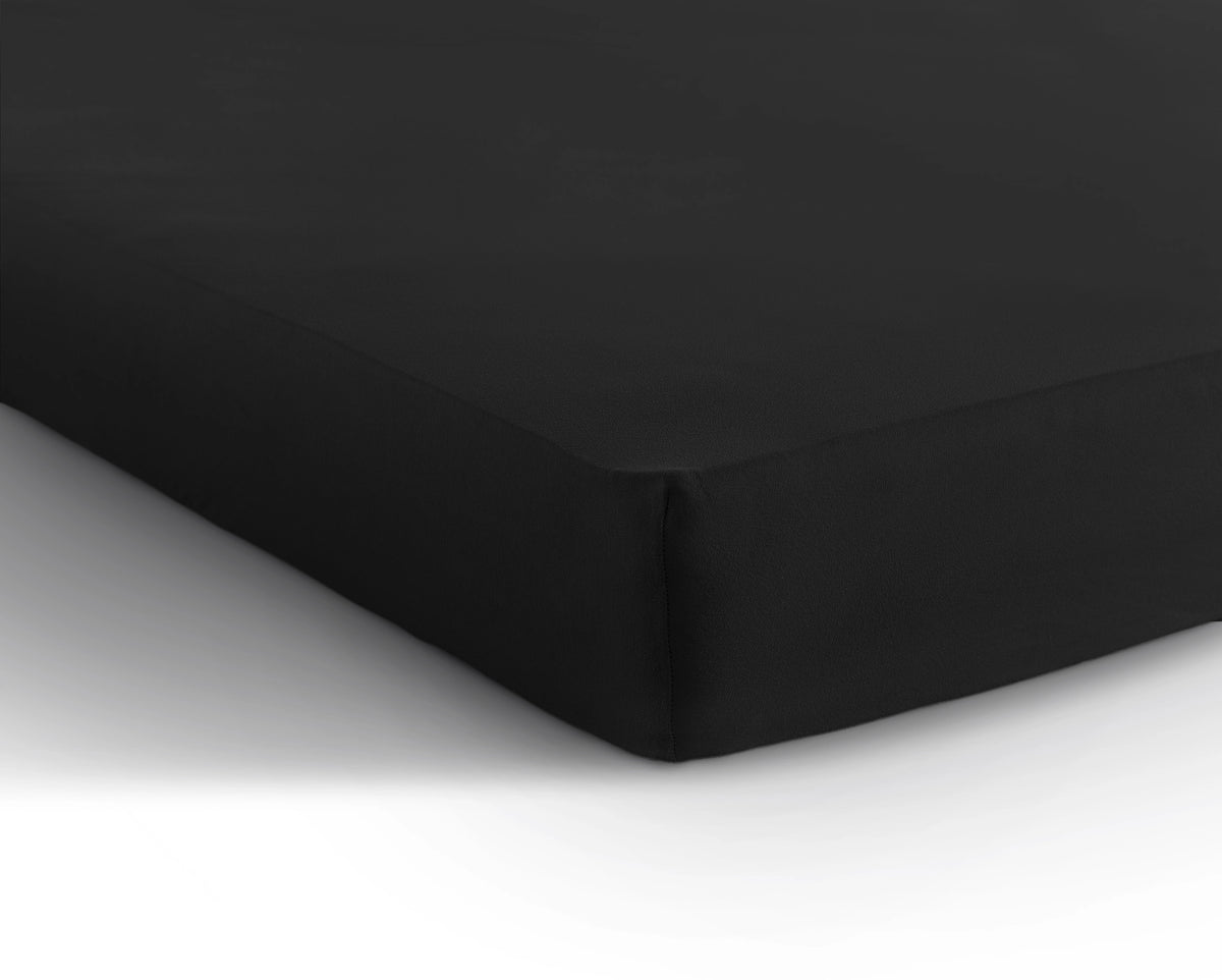 Spannbetttuch Single Jersey Schwarz