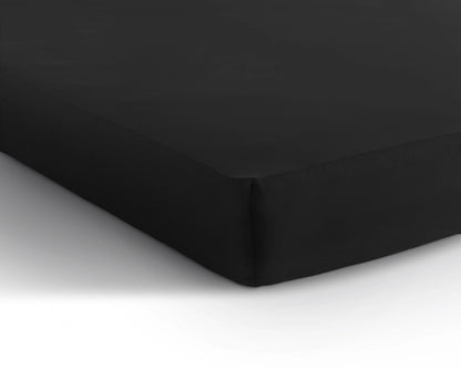 Spannbetttuch Single Jersey Schwarz